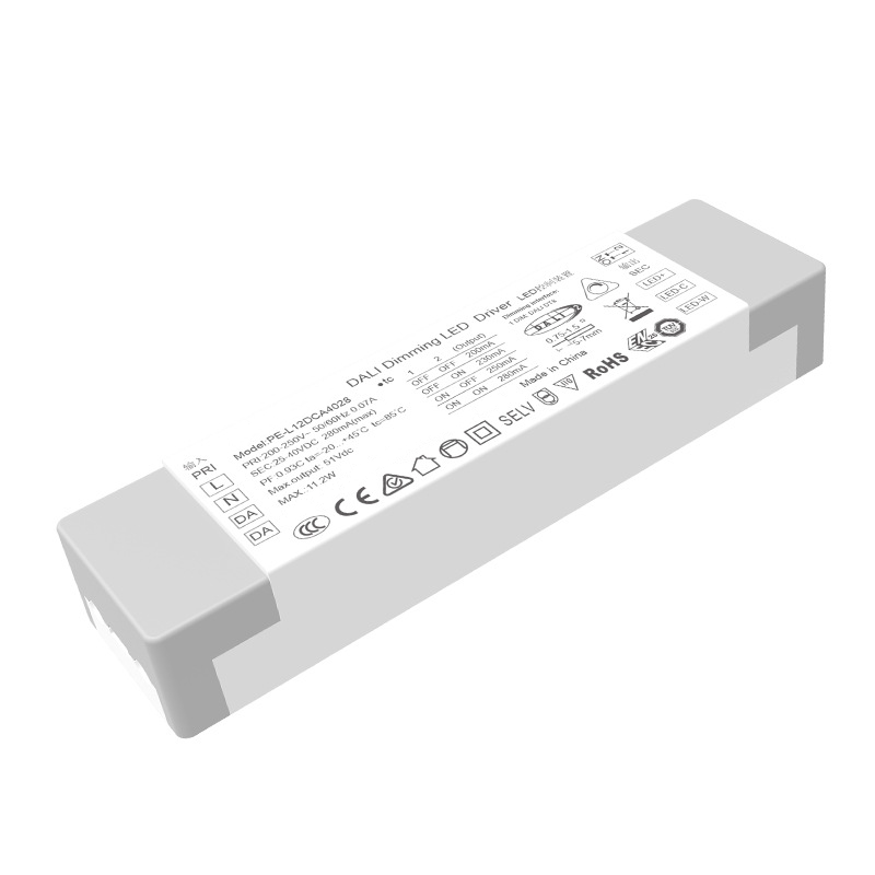 12W स्थिर वर्तमान DALI CCT Dimmable LED चालक