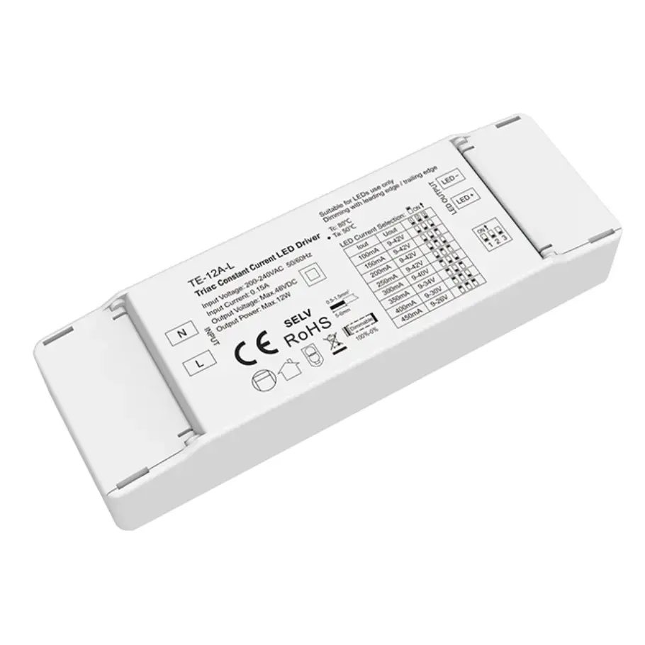 12W स्थिर वर्तमान Triac Dimming LED चालक