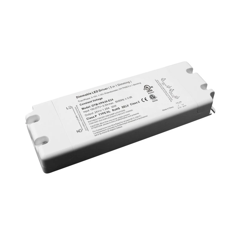 24V 30W 0-10V स्थिर भोल्टेज डिमिङ एलईडी ड्राइभर