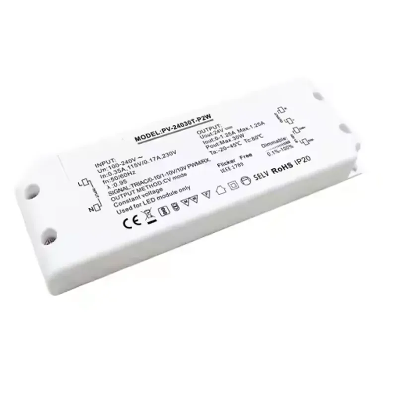 30W स्थिर भोल्टेज Triac Dimming LED चालक