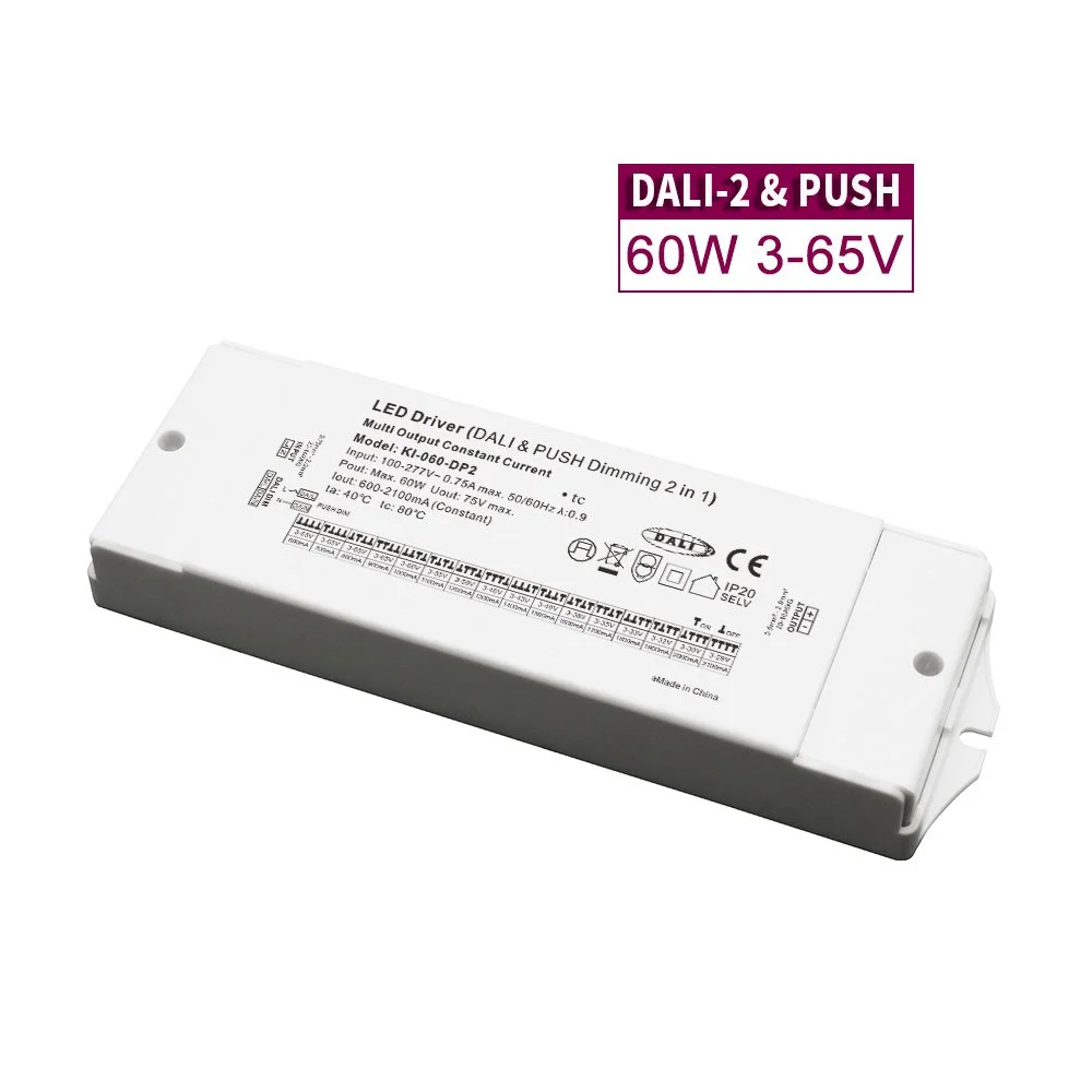 60W स्थिर वर्तमान DALI Dimming CCT LED चालक