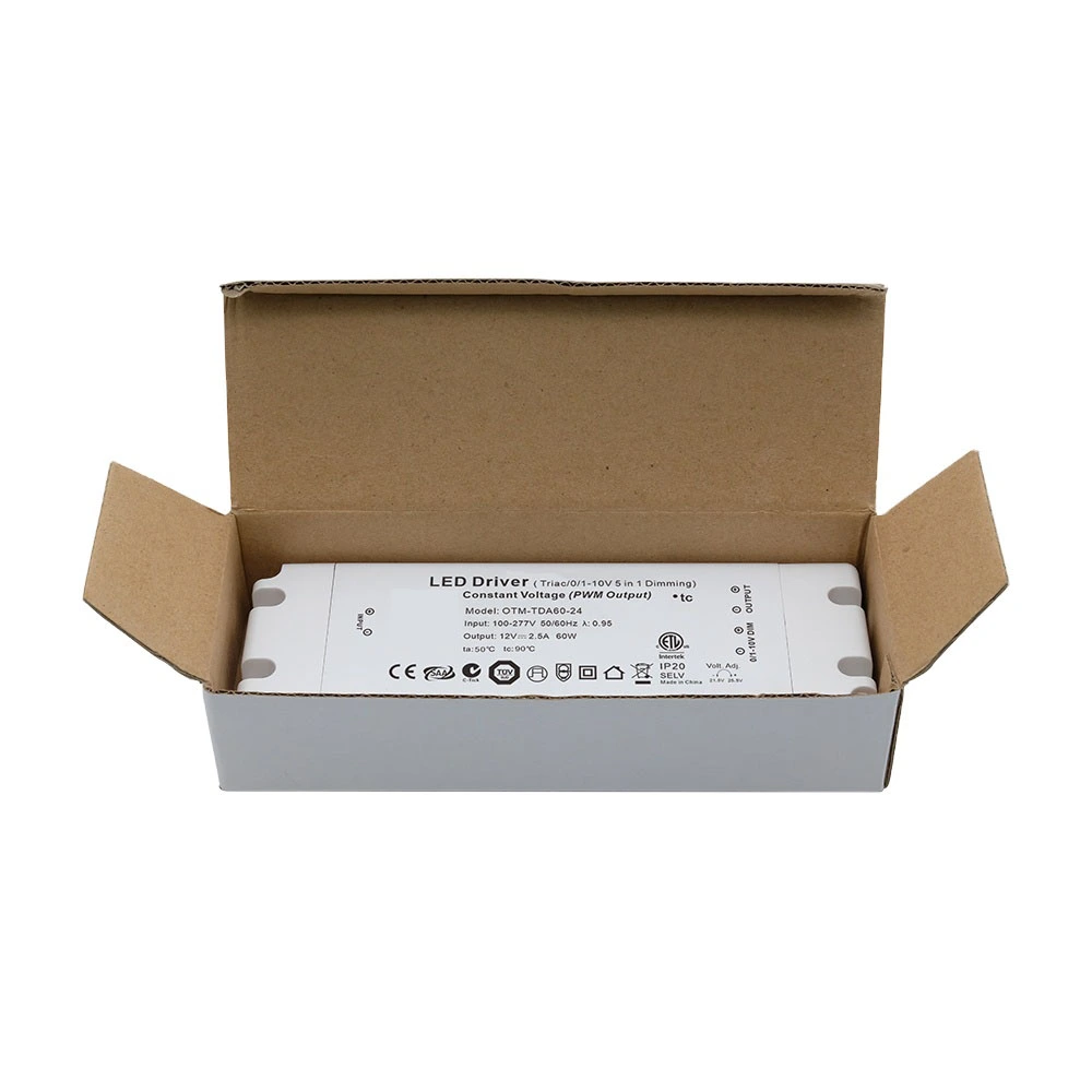 60W स्थिर भोल्टेज अल्ट्रा पातलो Triac Dimmable LED चालक