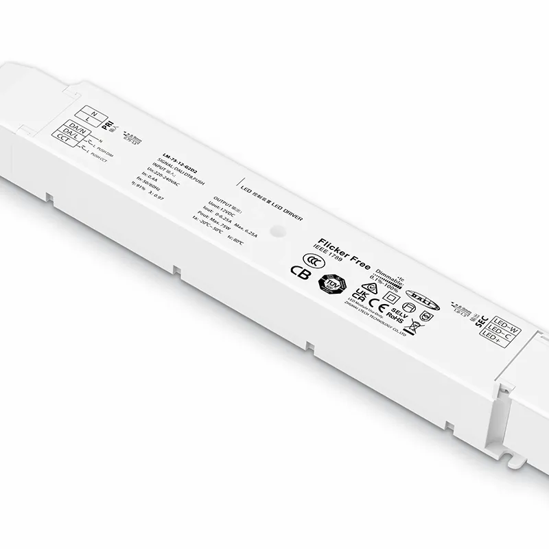75W 12V स्थिर भोल्टेज DALI Dimmable LED चालक