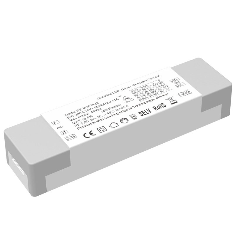20W स्थिर वर्तमान Triac Dimmable एलईडी चालक