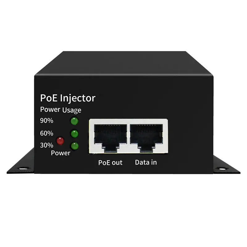 90W धातु केस IEEE802.3bt Gigabit PoE इन्जेक्टर