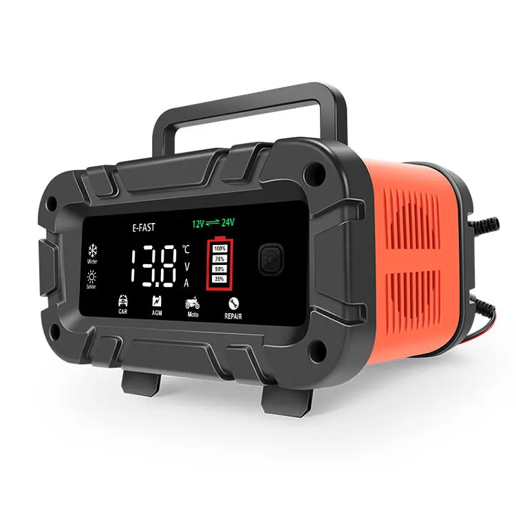 TK700 युनिभर्सल 12V 24V लीड एसिड ब्याट्री चार्जर